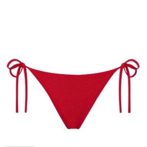Hunza G Gina Red String Bikini Bottoms One Size